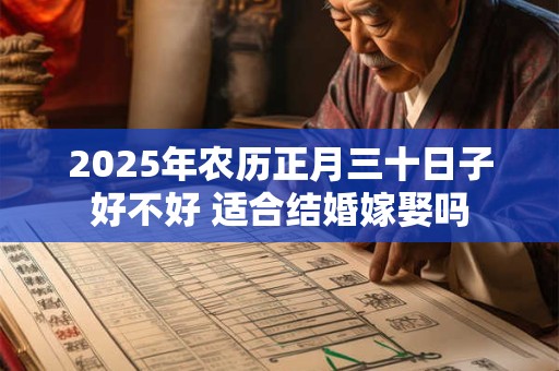 2025年农历正月三十日子好不好 适合结婚嫁娶吗