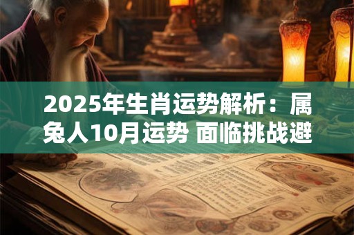 2025年生肖运势解析：属兔人10月运势 面临挑战避免冲突