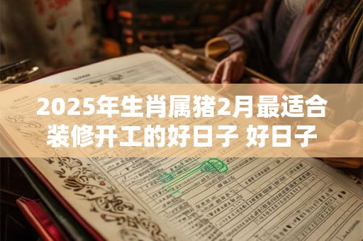 2025年生肖属猪2月最适合装修开工的好日子 好日子分析