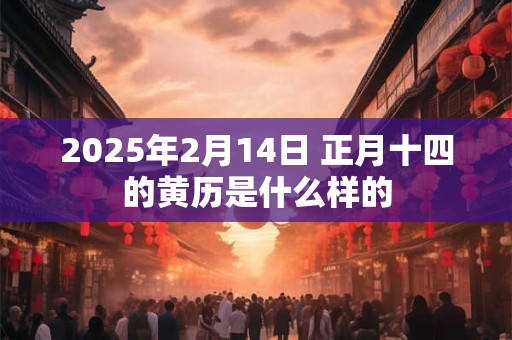 2025年2月14日 正月十四的黄历是什么样的