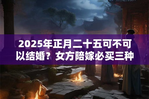 2025年正月二十五可不可以结婚？女方陪嫁必买三种东西