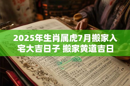 2025年生肖属虎7月搬家入宅大吉日子 搬家黄道吉日