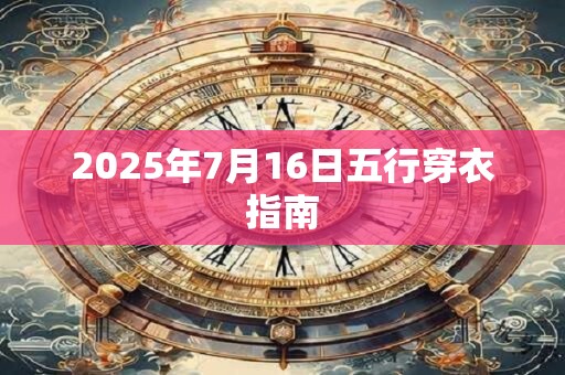 2025年7月16日五行穿衣指南