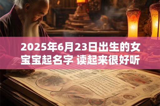 2025年6月23日出生的女宝宝起名字 读起来很好听