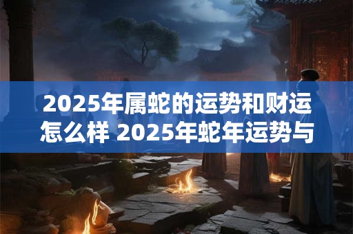 2025年属蛇的运势和财运怎么样 2025年蛇年运势与财运如何