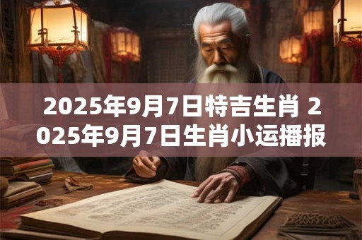 2026年9月7日特吉生肖 2026年9月7日生肖小运播报 2026年9月7日特吉生肖 2026年9月7日生肖小运播报