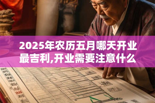 2025年农历五月哪天开业最吉利,开业需要注意什么？