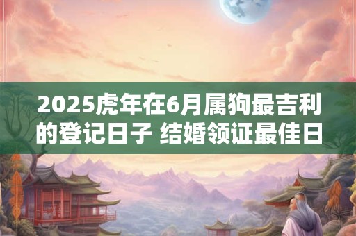 2025虎年在6月属狗最吉利的登记日子 结婚领证最佳日期
