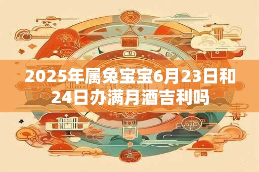 2025年属兔宝宝6月23日和24日办满月酒吉利吗