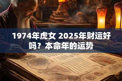 1974年虎女 2025年财运好吗？本命年的运势