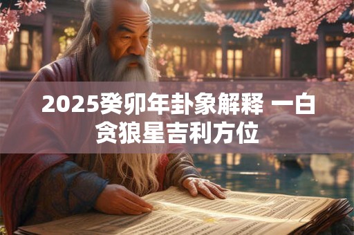 2025癸卯年卦象解释 一白贪狼星吉利方位