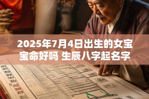 2025年7月4日出生的女宝宝命好吗 生辰八字起名字