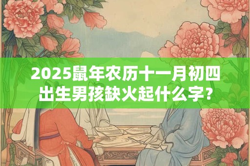 2025鼠年农历十一月初四出生男孩缺火起什么字？