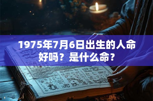 1975年7月6日出生的人命好吗?是什么命? 1975年7月6日出生的人命好吗?是什么命?