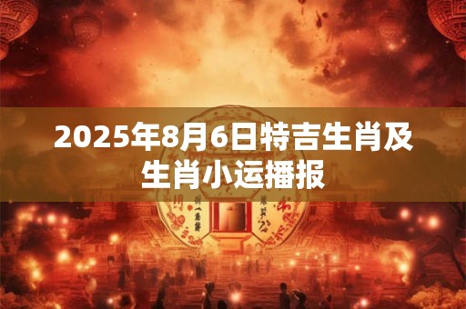 2025年8月6日特吉生肖及生肖小运播报