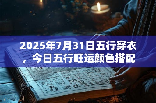 2025年7月31日五行穿衣，今日五行旺运颜色搭配