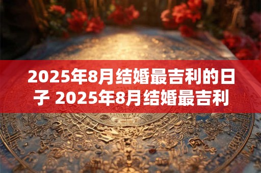 2025年8月结婚最吉利的日子 2025年8月结婚最吉利的日子是什么