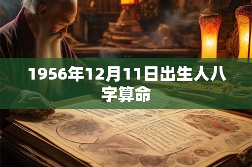 1956年12月11日出生人八字算命