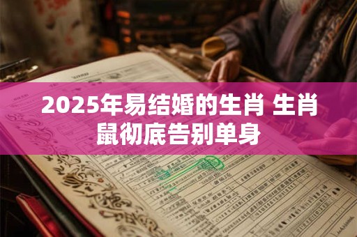 2025年易结婚的生肖 生肖鼠彻底告别单身