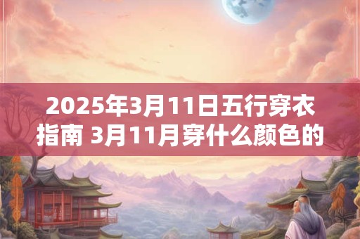 2025年3月11日五行穿衣指南 3月11月穿什么颜色的衣服