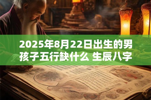 2025年8月22日出生的男孩子五行缺什么 生辰八字高分取名