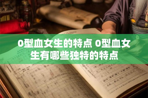 0型血女生的特点 0型血女生有哪些独特的特点