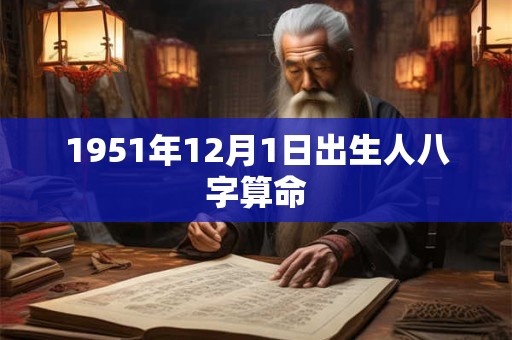 1951年12月1日出生人八字算命