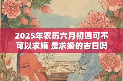 2025年农历六月初四可不可以求婚 是求婚的吉日吗