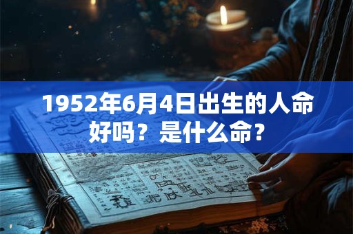 1952年6月4日出生的人命好吗？是什么命？