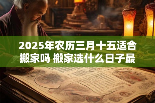 2025年农历三月十五适合搬家吗 搬家选什么日子最合适