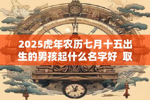 2025虎年农历七月十五出生的男孩起什么名字好  取名宝典