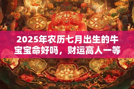 2025年农历七月出生的牛宝宝命好吗，财运高人一等，洪福齐天