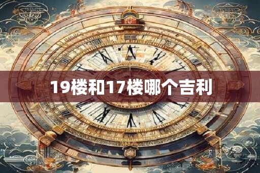 19楼和17楼哪个吉利