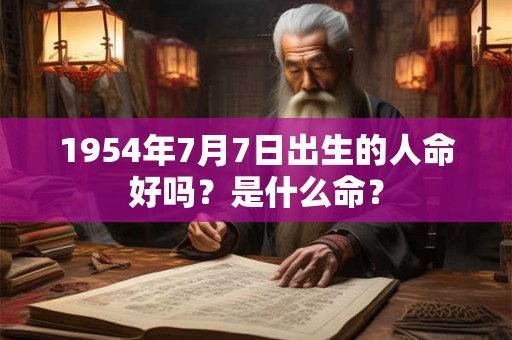 1954年7月7日出生的人命好吗？是什么命？