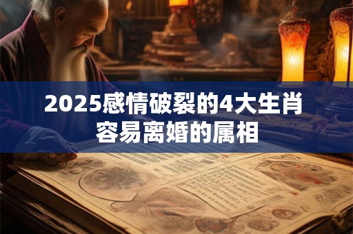 2025感情破裂的4大生肖 容易离婚的属相