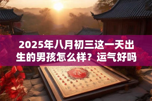 2025年八月初三这一天出生的男孩怎么样？运气好吗