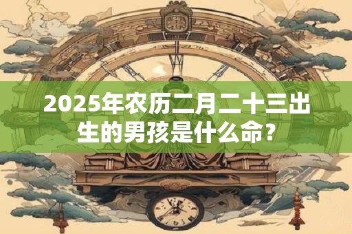 2025年农历二月二十三出生的男孩是什么命? 2025年农历二月二十三出生的男孩是什么命?