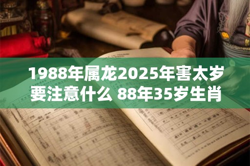 1988年属龙2025年害太岁要注意什么 88年35岁生肖龙逢兔年运势如何