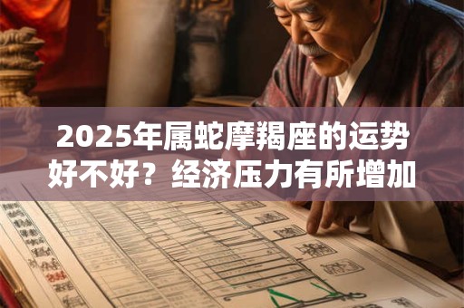 2025年属蛇摩羯座的运势好不好？经济压力有所增加