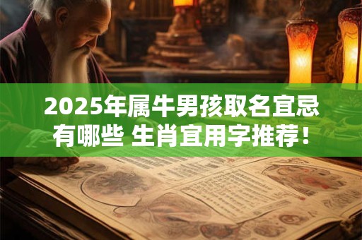 2025年属牛男孩取名宜忌有哪些 生肖宜用字推荐！