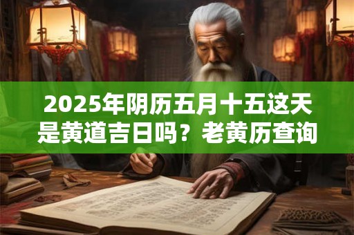 2025年阴历五月十五这天是黄道吉日吗？老黄历查询宜忌