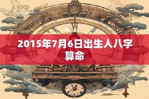 详细阅读:2015年7月6日出生人八字算命 2015年7月6日出生人八字算命