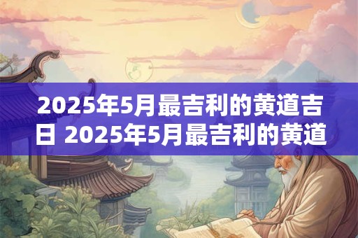 2025年5月最吉利的黄道吉日 2025年5月最吉利的黄道吉日是哪天