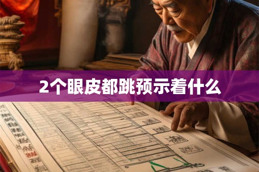2个眼皮都跳预示着什么