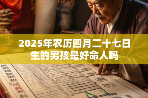 2025年农历四月二十七日生的男孩是好命人吗