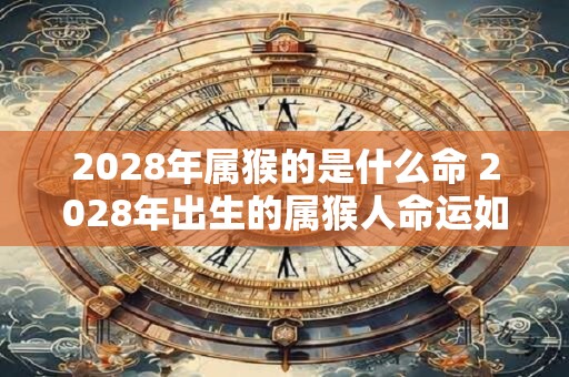 2028年属猴的是什么命 2028年出生的属猴人命运如何