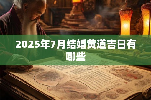 2025年7月结婚黄道吉日有哪些