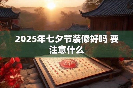 2025年七夕节装修好吗 要注意什么