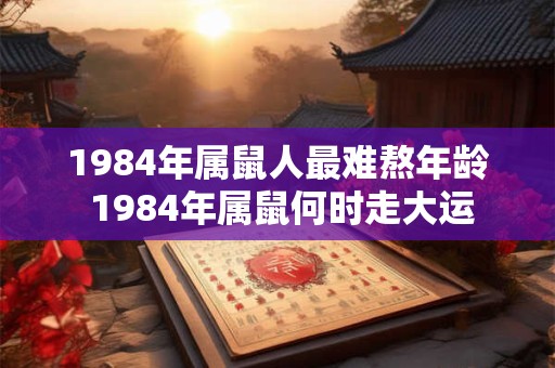 1984年属鼠人最难熬年龄 1984年属鼠何时走大运