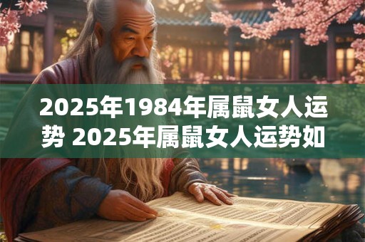 2025年1984年属鼠女人运势 2025年属鼠女人运势如何